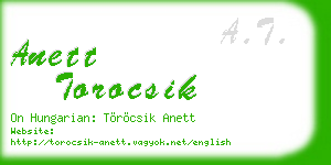 anett torocsik business card